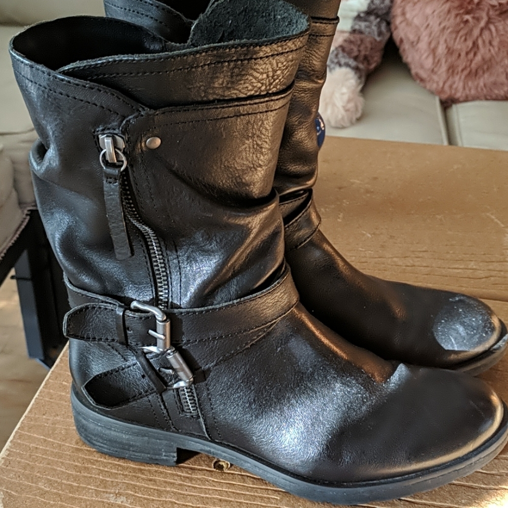Soft black booties